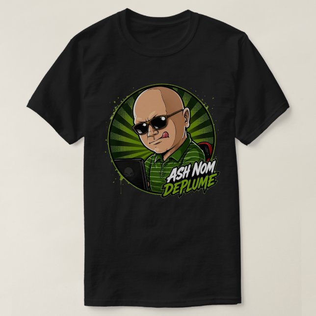 Camiseta Ash Nom DePlume Dark (Frente do Design)