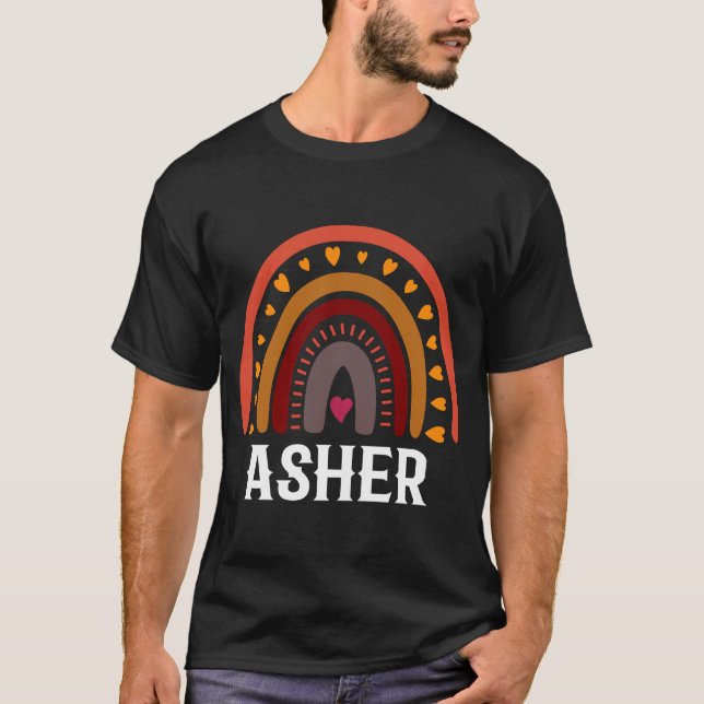 Camiseta Asher Colorful Rainbow men bebê (Frente)