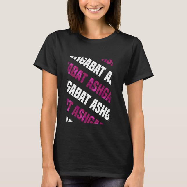 Camiseta Ashgabat Camo Pattern Pink Camouflage (Frente)