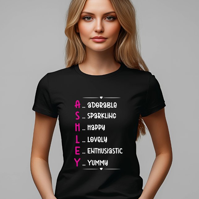 Camiseta Ashley Acronym Design para personalização divertid (Criador carregado)
