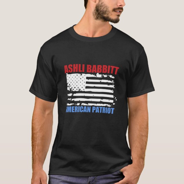 Camiseta Ashli Babbitt American Patriot Shirt, Pat American (Frente)