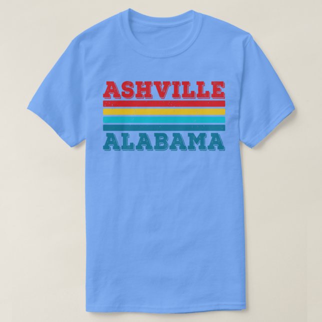 Camiseta Ashville Alabama AL Gift Love Souvenir Retro Vinta (Frente do Design)