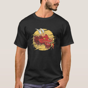 Camiseta Asia Animal Fantasy Cria Mito de Cultura Chinês