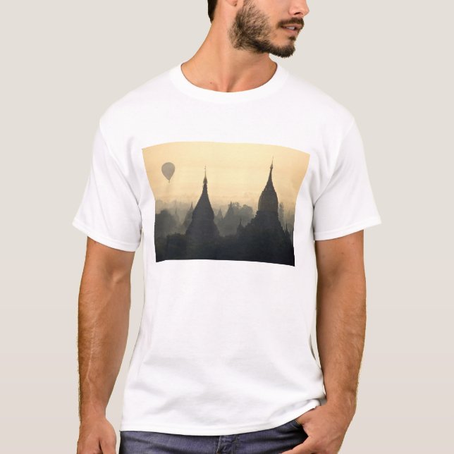Camiseta Ásia, Birmânia (Mianmar), Pagan (Bagan) Hot Air (Frente)