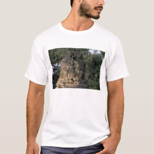 Camiseta Ásia, Camboja, Siem Reap. Enormes esculturas de pe