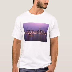 Camiseta Ásia, China, Hong Kong, horizonte da cidade e