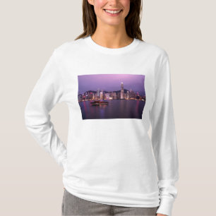 Camiseta Ásia, China, Hong Kong, paisagem urbana e