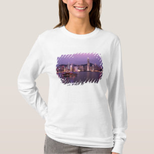 Camiseta Ásia, China, Hong Kong, panorama da cidade e