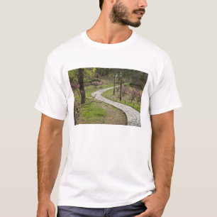 Camiseta Ásia, China, Pequim. Flores de primavera ao longo