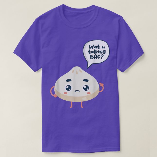 Camiseta Asia Chinese Watcha falando sobre Siopao Dimsu (Frente do Design)