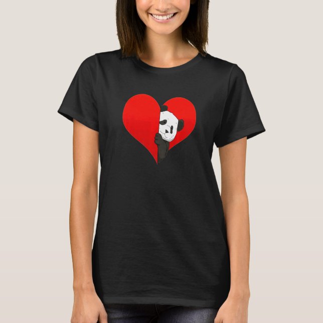Camiseta Asia Cute Love Panda Pun Bear Heart (Frente)