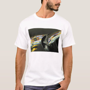 Camiseta Ásia, Malásia, Melaka. Reflexos de neon no carro