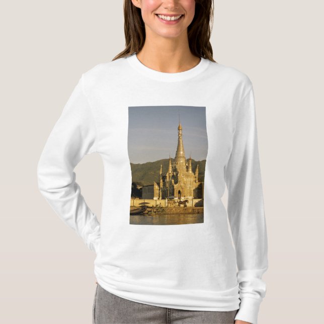 Camiseta Ásia, Mianmar, Lago Inle. Pagodes. (Frente)