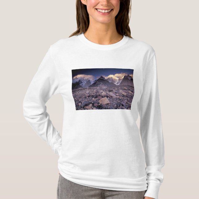Camiseta Ásia, Paquistão, Karakoram Range, Amplo e (Frente)
