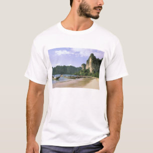 Camiseta Ásia, Tailândia, Krabi. Praia de West Railay, long