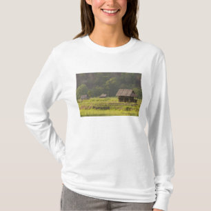 Camiseta Ásia, Tailândia, Mae Hong Son, Cabanas de arroz no