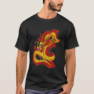 Camiseta Asian Dragon Tattoo Shirt, Red China Dragon