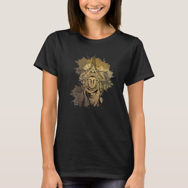 Camiseta Asian Spiritual Buddhist Zen Buddhism Meditation B (Frente)