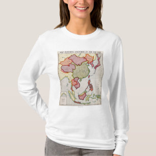 Camiseta AsiaPanoramic do leste MapEast Ásia