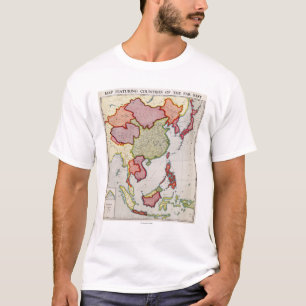 Camiseta AsiaPanoramic do leste MapEast Ásia