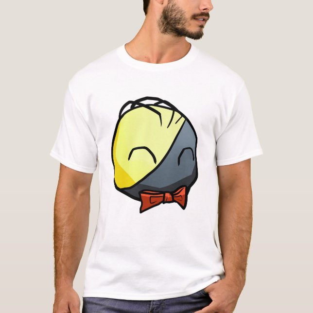 Camiseta Asiático Ancap preto e amarelo de Anarchyball - (Frente)