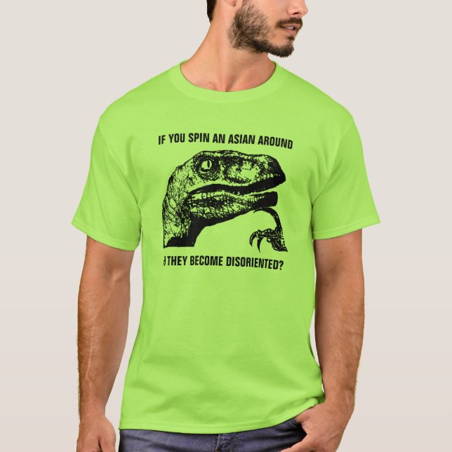 Camiseta Asiático de Philosoraptor (Frente)