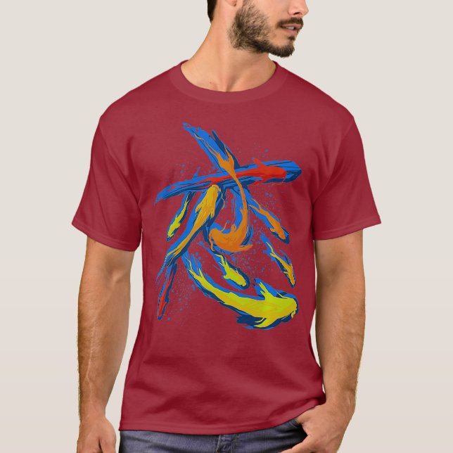 Camiseta Asiático Koi Kenji Premium (Frente)