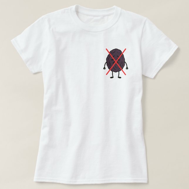 Camiseta Asiático Não Raisin - esquina (Frente do Design)