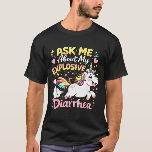 Camiseta Ask about explosive diarrhea funny poop meme (Frente)