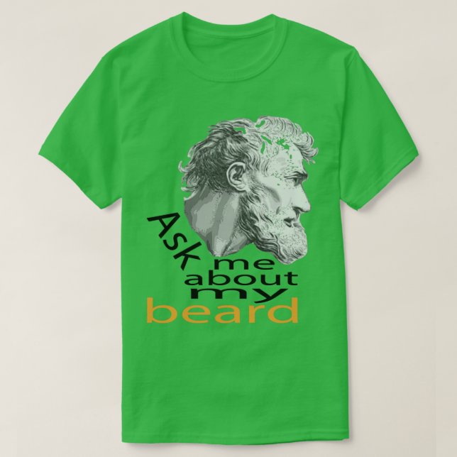 Camiseta Ask Me About My Beard 15 (Frente do Design)
