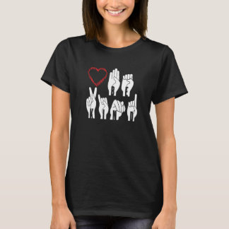 Camiseta Asl American Sign Language Be Kue 1