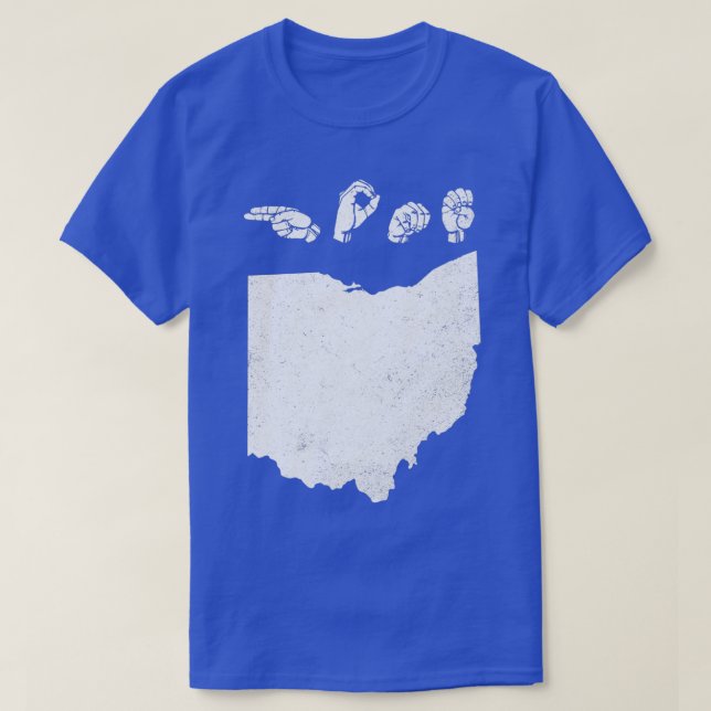 Camiseta ASL American Sign Language Ohio Home T (Frente do Design)