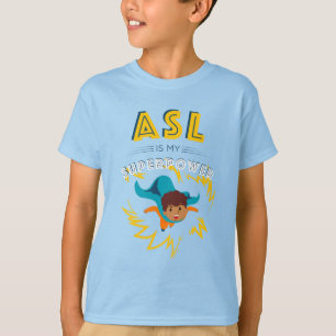 Camiseta ASL é o meu superpoder