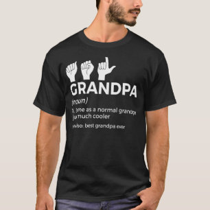 Camiseta Asl Grandpa Definição Linguagem Americana de Sinai