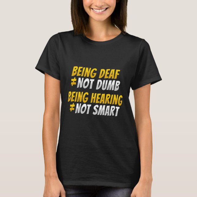 Camiseta Asl Hand Gesture Deaf Hearing Loss Awareness 2  (Frente)