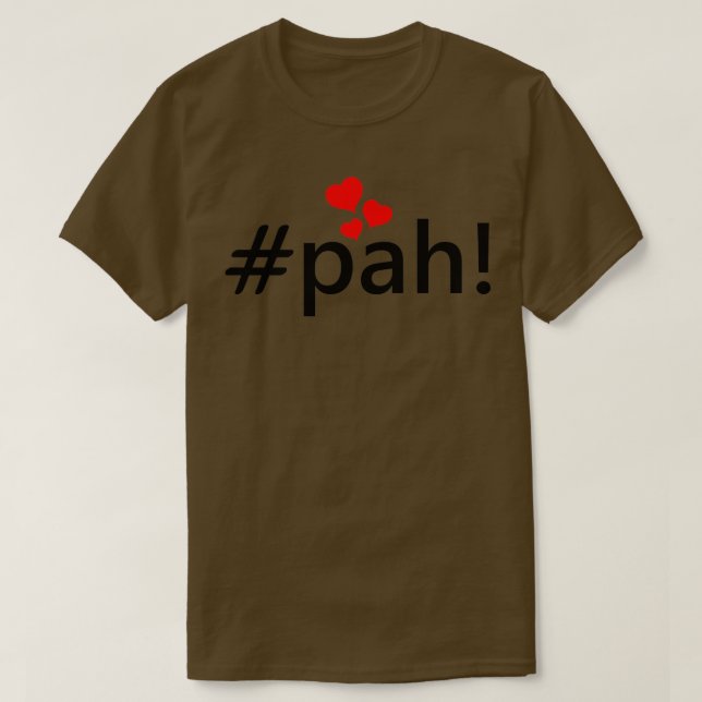 Camiseta ASL Hashtag Pah Hearts American Sign Language Desi (Frente do Design)