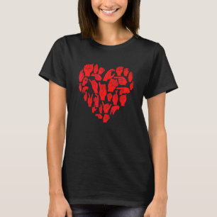 Camiseta Asl I Love You Mand Gestures American Sinal