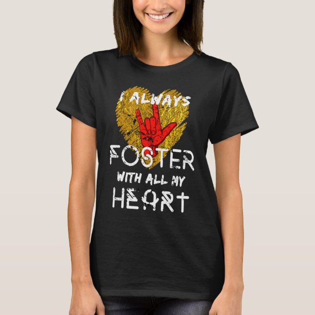 Camiseta ASL ILY Daf Foster Mãe Pai Dia com Todos (Frente)