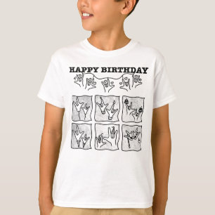Camiseta ASL ILY Obsessão - Feliz Aniversário!