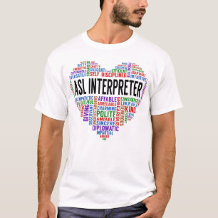 Camiseta Asl Interpreter Heart