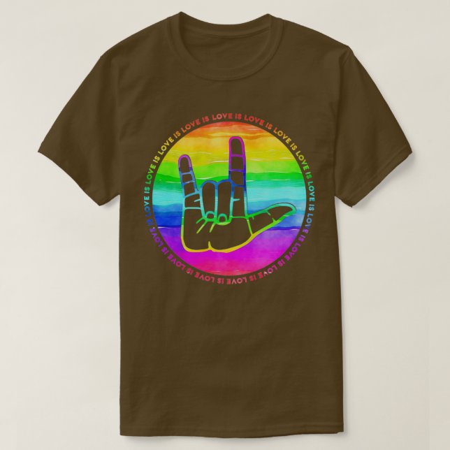Camiseta ASL Love is Love (Frente do Design)