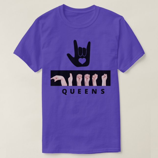 CAMISETA ASL LOVE QUEENS (Frente do Design)