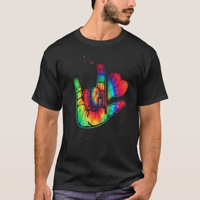 Camiseta ASL Love Sign Language Autism Awareness Support  2 (Frente)