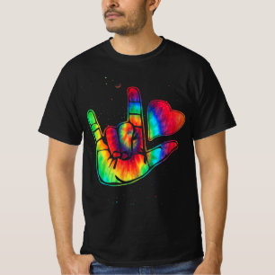 Camiseta ASL Love Sign Language Autismo Atenção Supérfluo