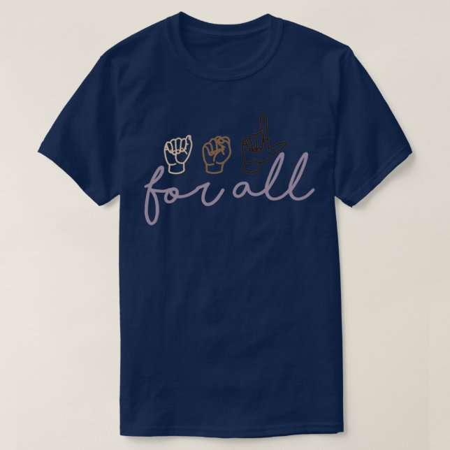 Camiseta ASL para todos (Frente do Design)