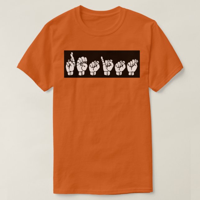Camiseta ASL RESIST American Sign Language Design (Frente do Design)