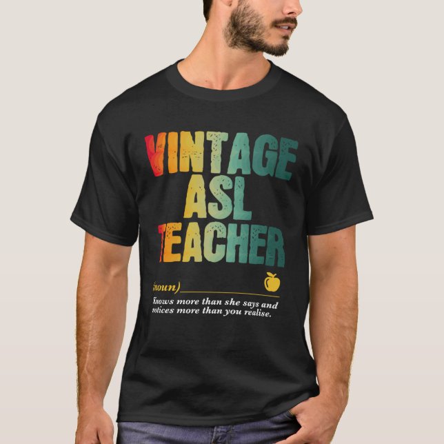 Camiseta ASL Teacher Appreciation Week Back to School  2 (Frente)