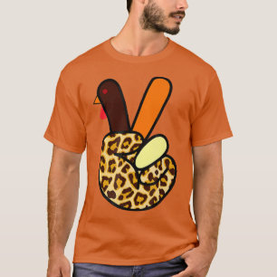 Camiseta ASL Turquia - Sinal de Paz de Mão Leopard Pe de Aç