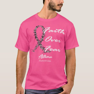 Camiseta Asma Sensibilização Fé Sobre Medo Nesta Família