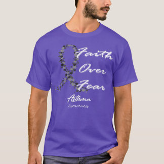 Camiseta Asma Sensibilização Fé Sobre Medo Nesta Família
